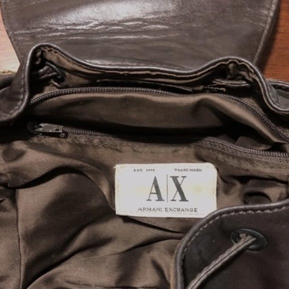 Armani Exchange  A/X Glove Leather Studded Backpack Rucksack Book Bag Purse main image 10